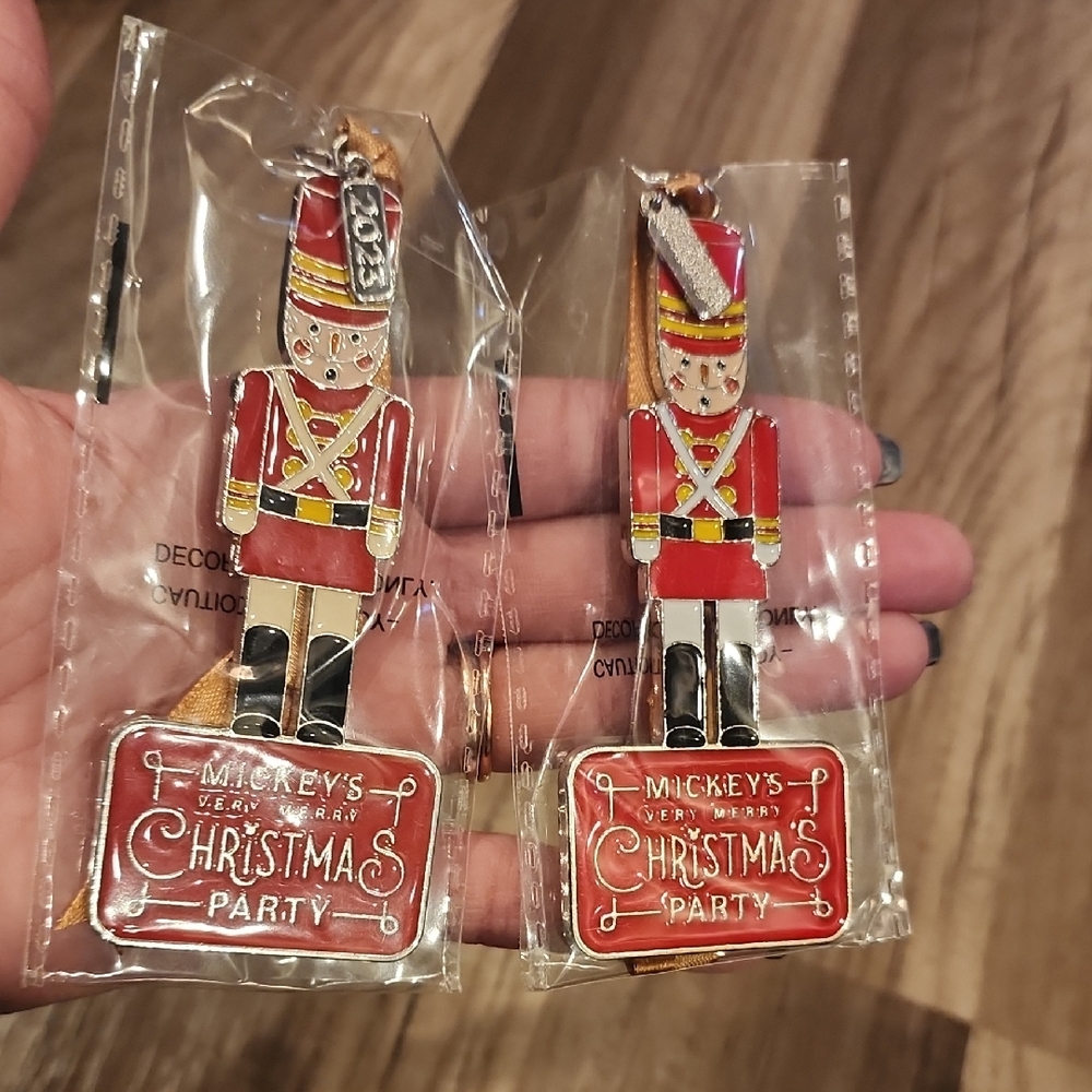 Christmas Party Nutcracker Ornaments - Red and Gold